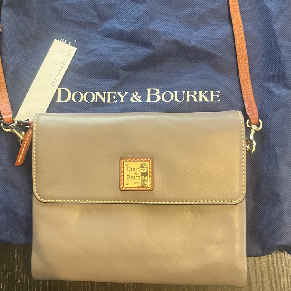 Dooney & Bourke HUNTER Taupe Crossbody Bag